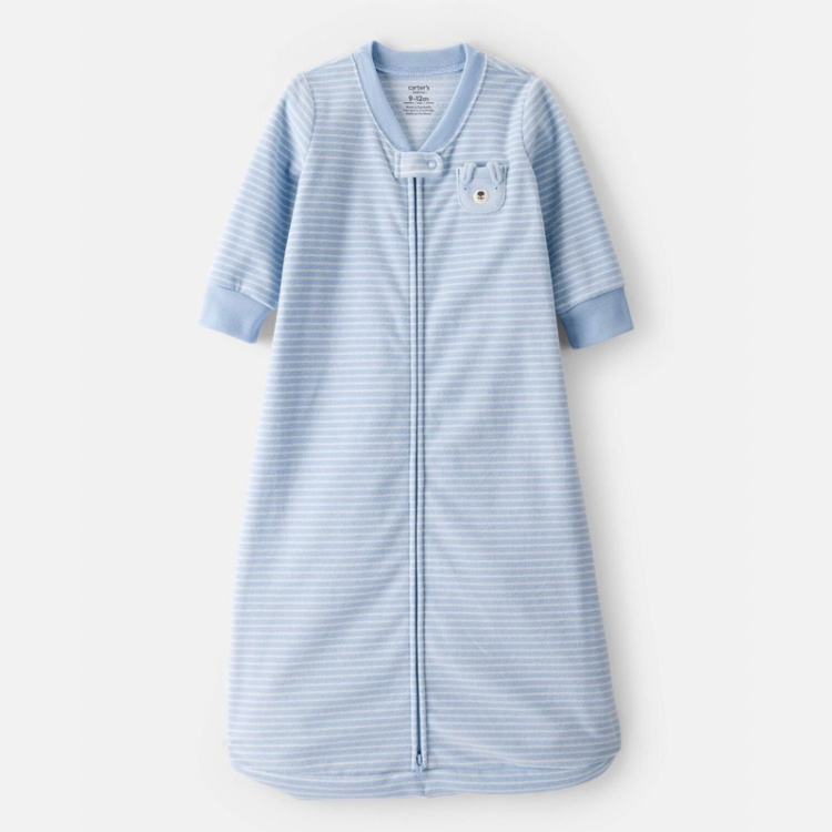 Baby Loose Fit Long-Sleeve Wearable Blanket - Blue