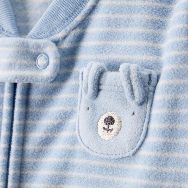 Baby Loose Fit Long-Sleeve Wearable Blanket - Blue