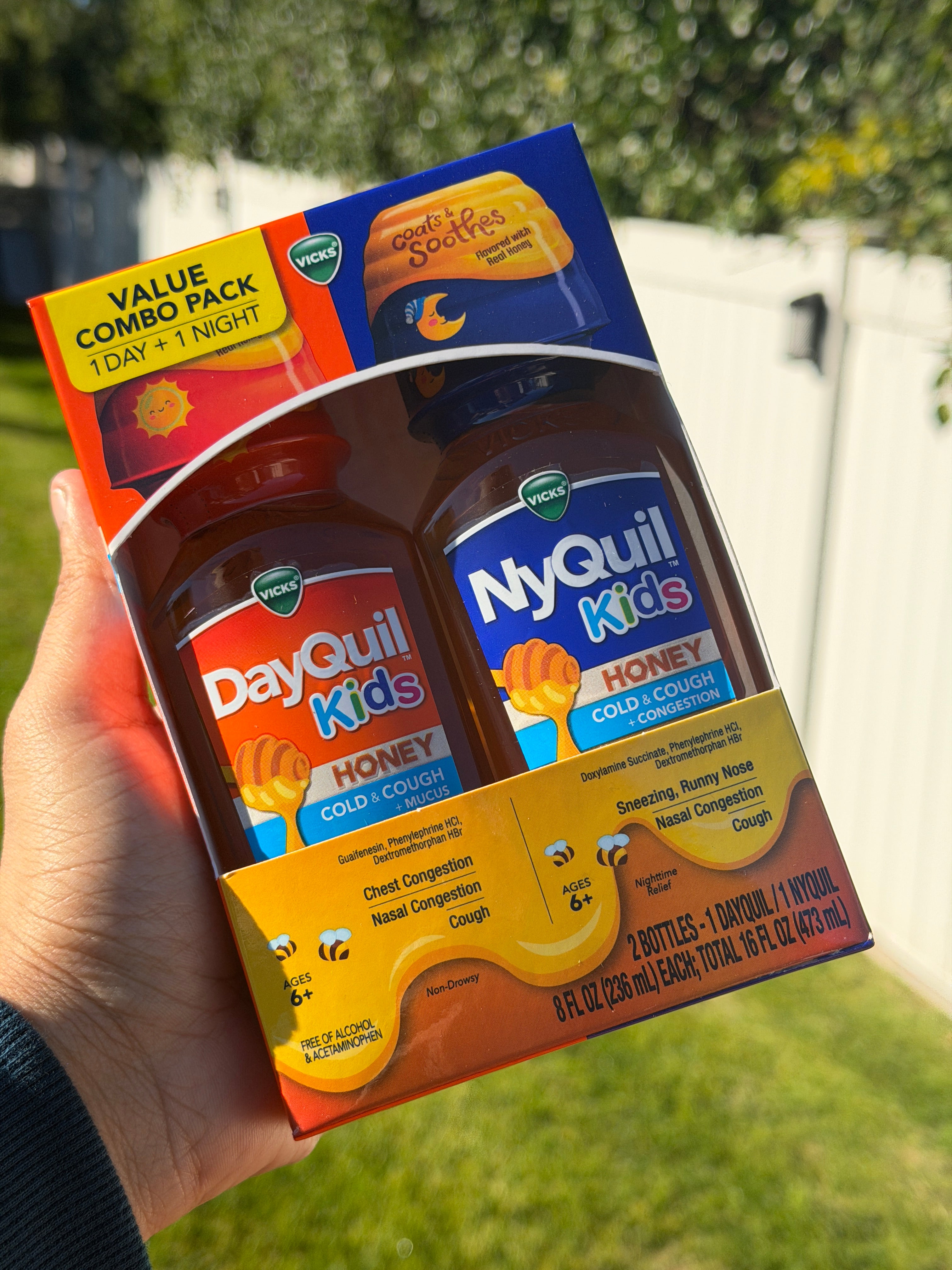 Vicks Dayquil & Nyquil Honey flavour (2x236ML)