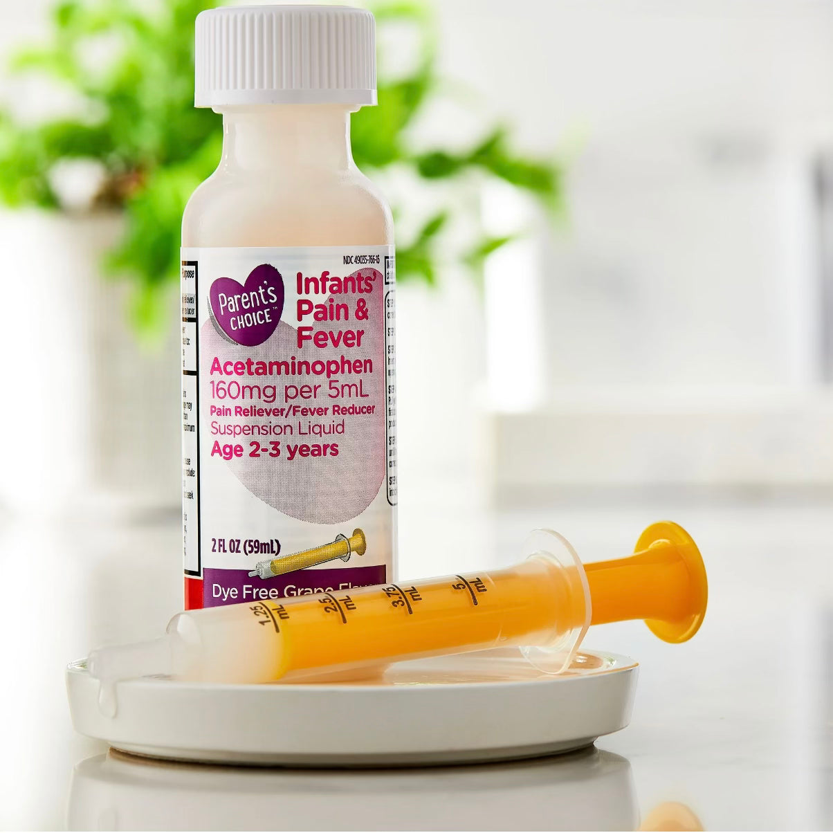 Parent's Choice Infants' Pain and Fever Acetaminophen, 160 mg, Grape, 2 fl oz