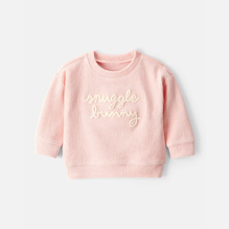 Baby Girl Snuggle Bunny Pullover Sweatshirt - Pink