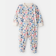 Floral 100% Cotton Long-Sleeve Snug Fit Sleep & Play Pajamas