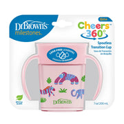 Dr Brown’s Milestones Cheers360 Cup, Pink, 7 oz