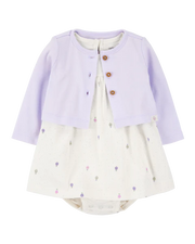 Baby Girl Hot Air Balloon 2 pc set- lilac