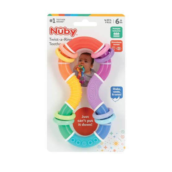 Nuby Twist-a-Ring teether 6m+