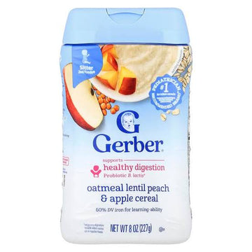 Healthy Digestion Oatmeal Lentil Peach & Apple Cereal New Packaging 227G