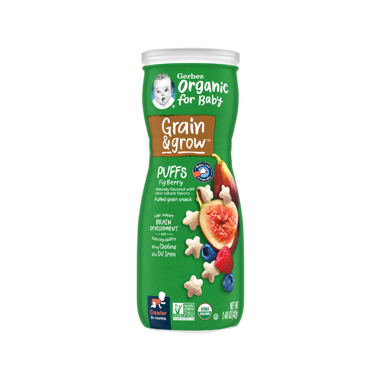 Buy Original Gerber Organic Puffs (Fig Berry) Online in Pakistan | Rack Essentials