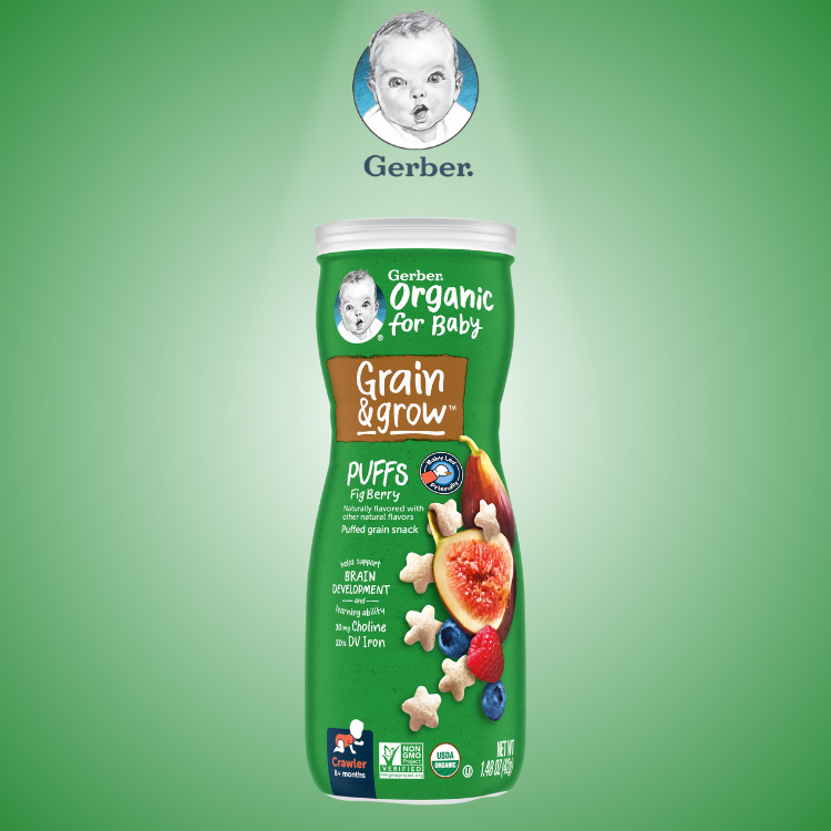 Buy Original Gerber Organic Puffs (Fig Berry) Online in Pakistan | Rack Essentials