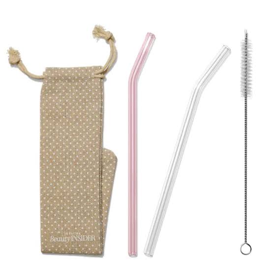 Buy Original Sephora Reusable Glass Straw Set Online in Pakistan | Rack Essentials